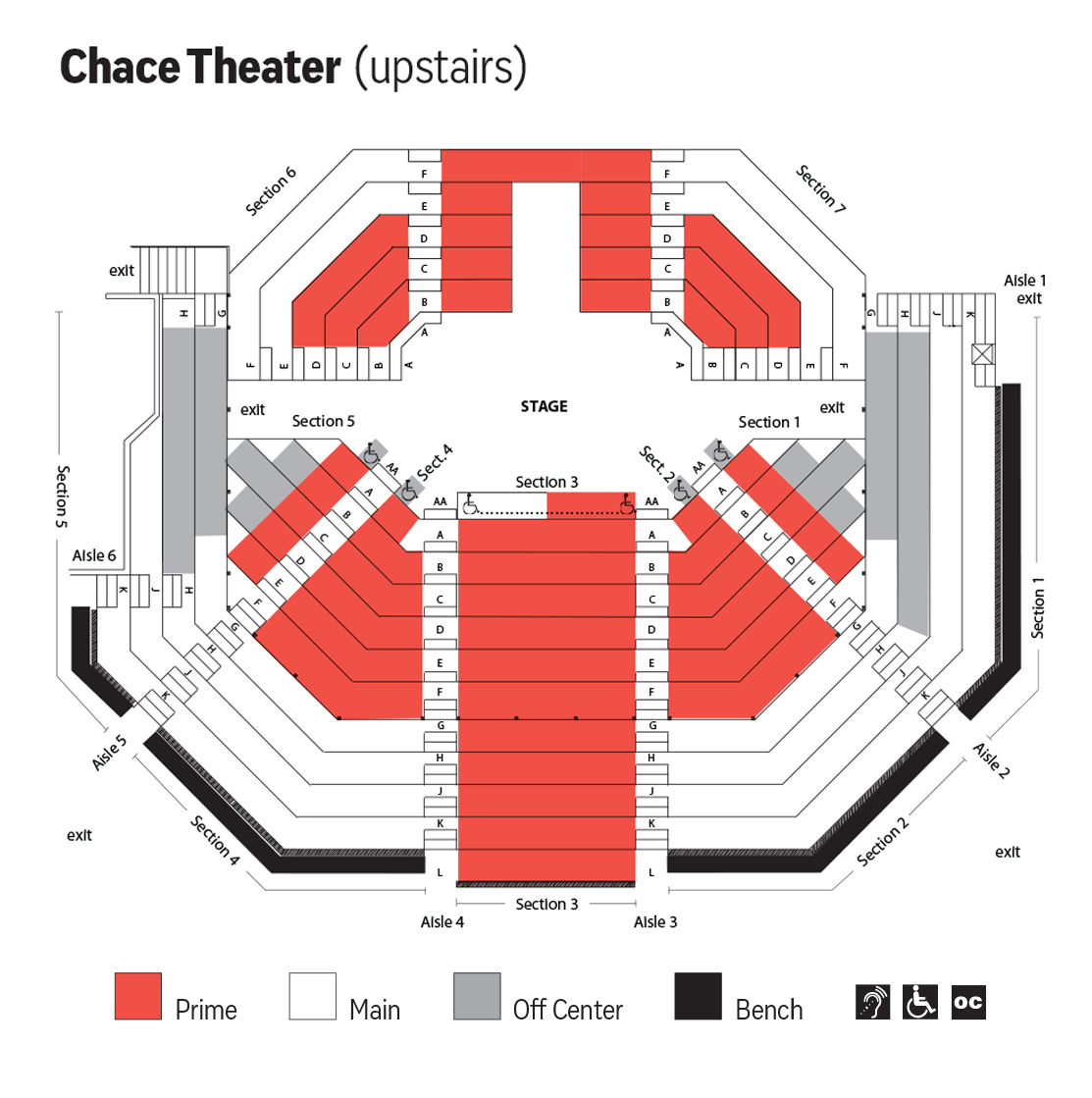 Wheeler Opera House Seating Chart