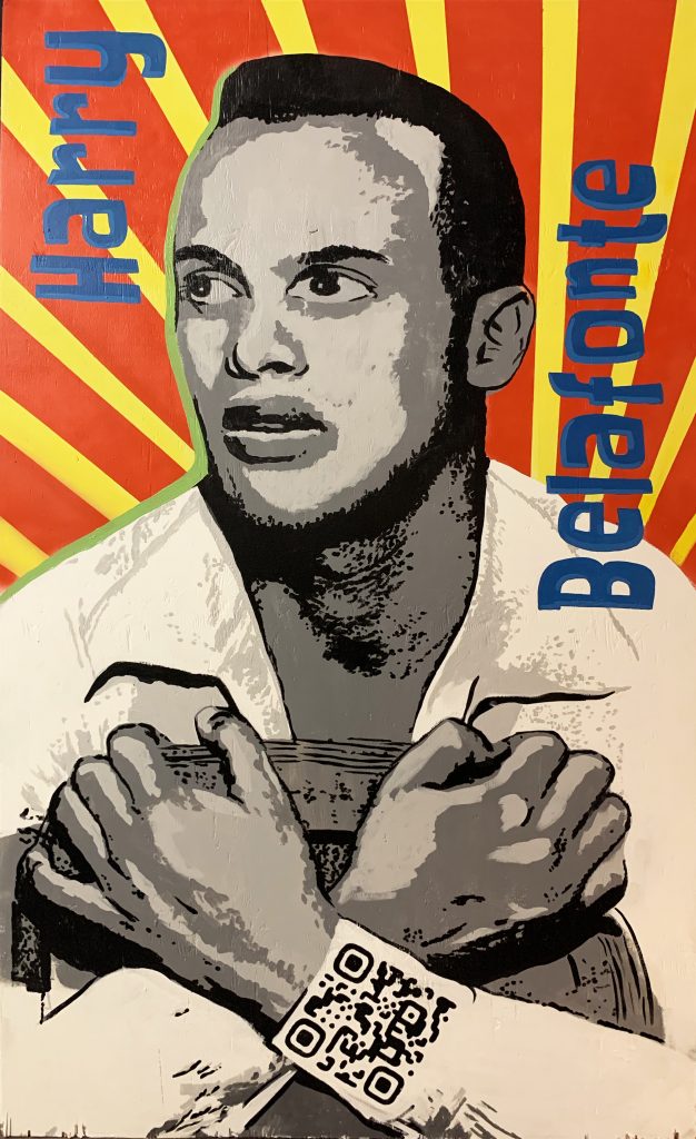 Harry Belafonte mural painting
